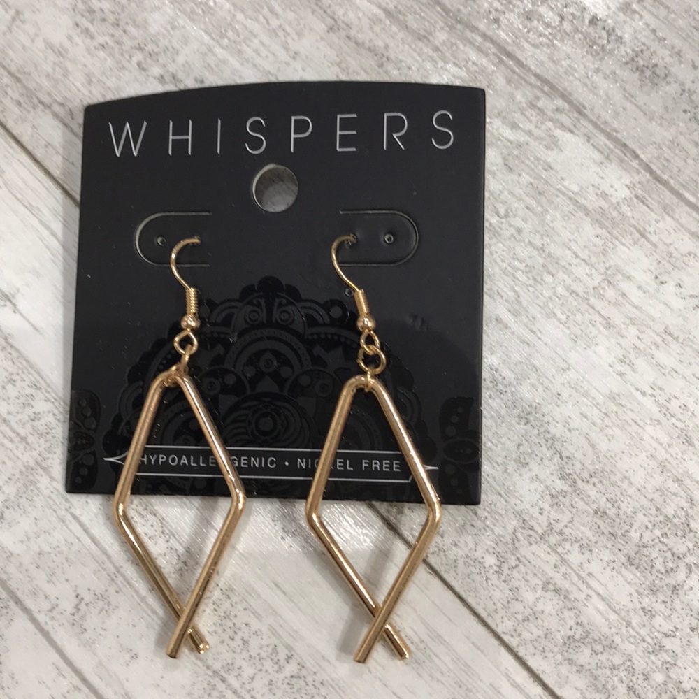 Whispers gold earrings